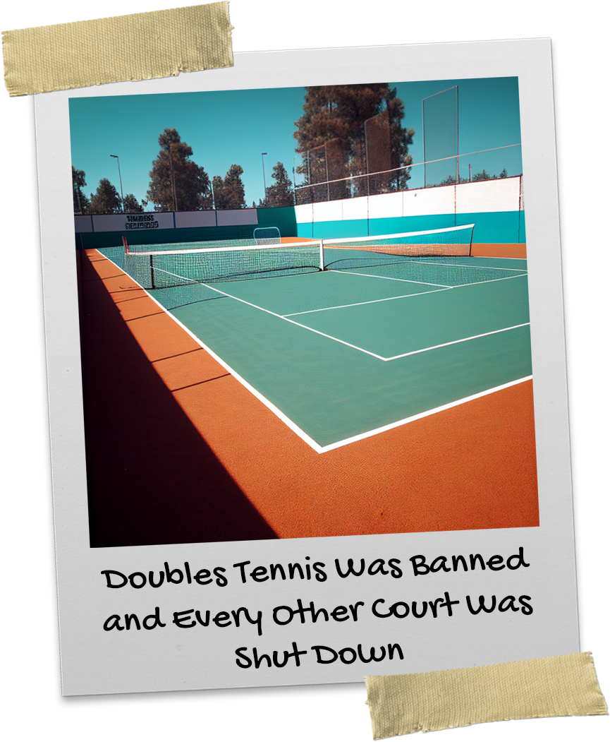 Empty tennis court during the pandemic