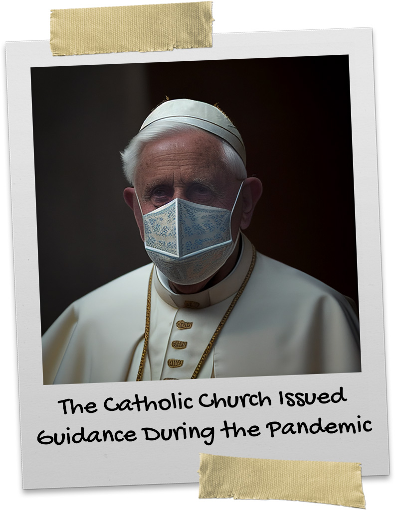 Pope Francis wearing a face mask during the pandemic