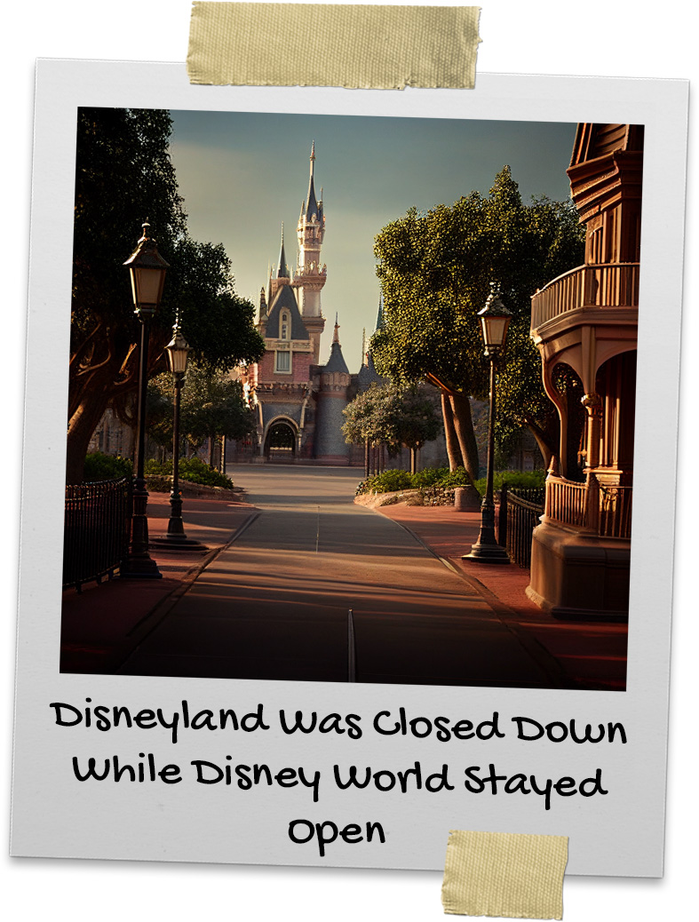 Main Street in Disneyland is closed down during the COVID-19 pandemic