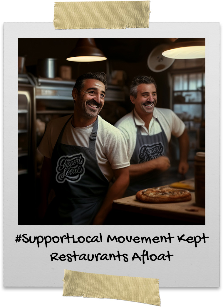 Two kitchen workers making pizzas with a big smile on their face